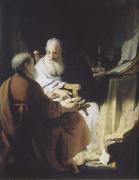 Two Scholars Rembrandt